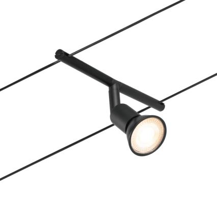Paulmann 94446 - komplekts 5xGU5,3/10W, pilna SALT trošu sistēma 230V, melna