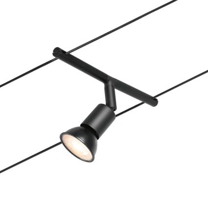 Paulmann 94446 - komplekts 5xGU5,3/10W, pilna SALT trošu sistēma 230V, melna