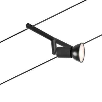 Paulmann 94446 - komplekts 5xGU5,3/10W, pilna SALT trošu sistēma 230V, melna