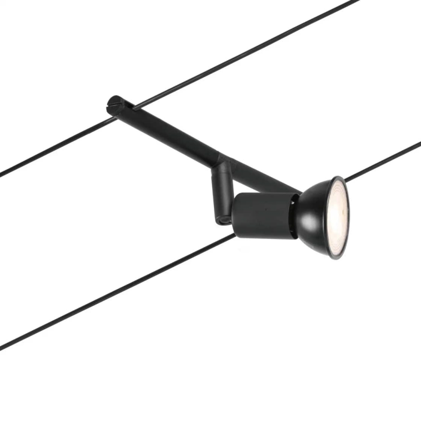 Paulmann 94446 - komplekts 5xGU5,3/10W, pilna SALT trošu sistēma 230V, melna