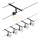 Paulmann 94450 – SHEELA pilns trošu apgaismojuma komplekts, 5x GU5,3/10W, 230V, melns