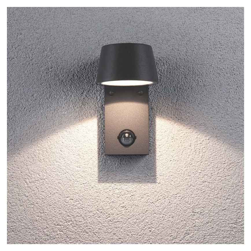 Paulmann 94453 - LED/6W IP44 Āra sienas gaismeklis ar sensoru CAPEA 230V