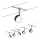 Paulmann 94457 - Komplekts 5xLED/4W virziena gaismekļiem kabeļu sistēmai CLEAR 230V melns/spīdīgs hroms