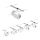 Paulmann 94475 - komplekts 5xLED/5W pilnīga kabeļu sistēma CIRCLE 230V matēts hroms