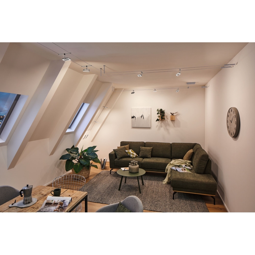 Paulmann 94481 - Komplekts 5x LED/4,8 W, pilna stiepļu sistēma FRAME, 230 V, matēts hroms