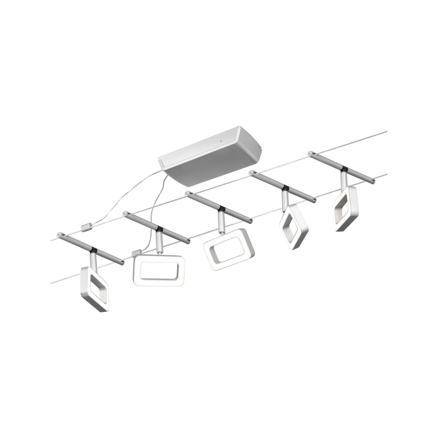 Paulmann 94481 - Komplekts 5x LED/4,8 W, pilna stiepļu sistēma FRAME, 230 V, matēts hroms