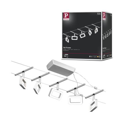 Paulmann 94481 - Komplekts 5x LED/4,8 W, pilna stiepļu sistēma FRAME, 230 V, matēts hroms