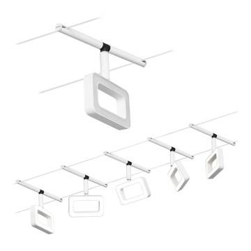 Paulmann 94483 - Komplekts 5x LED/4,8 W, pilna stieples sistēma FRAME 230 V, balta