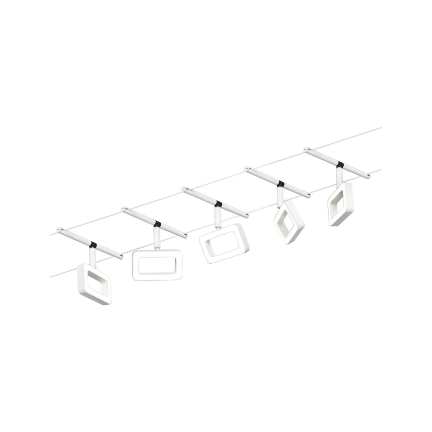 Paulmann 94483 - Komplekts 5x LED/4,8 W, pilna stieples sistēma FRAME 230 V, balta
