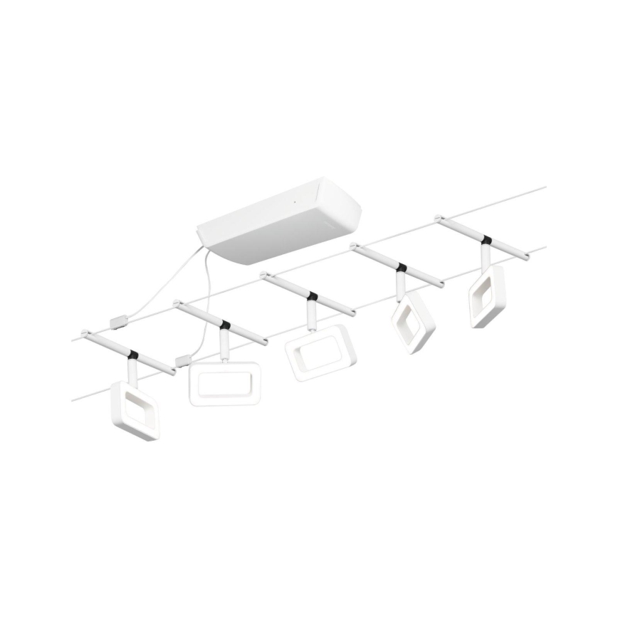 Paulmann 94483 - KOMPLEKTS 5xLED/4,8W Starmetis sliežu sistēmai FRAME 230V balta