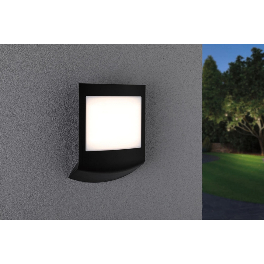 Paulmann 94513 - RGBW LED/8,2W IP44 Apgaismota mājas numura plāksne ar regulējamu spilgtumu un krēslas sensoru PADEA 230V antracīts