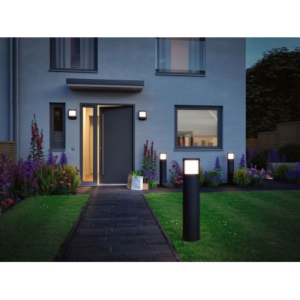 Paulmann 94514 - LED/8,5W IP44 Regulējama āra lampa ar kustības un sumrakuma sensoru PADEA 230V antracīts