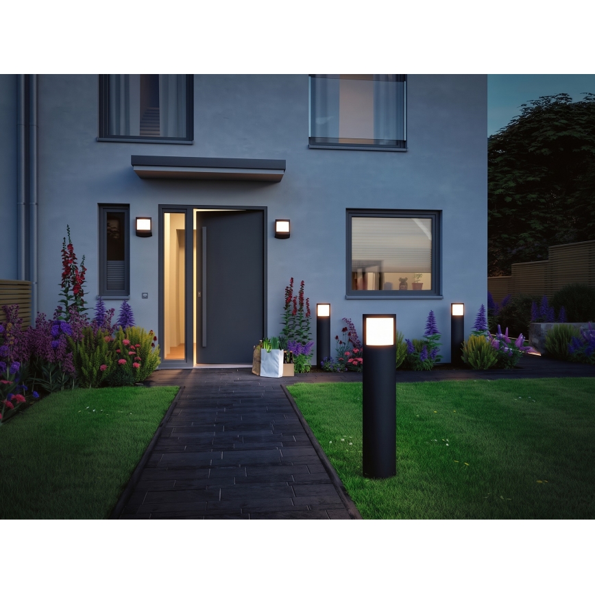 Paulmann 94514 - LED/8,5W IP44 Regulējama āra lampa ar kustības un sumrakuma sensoru PADEA 230V antracīts