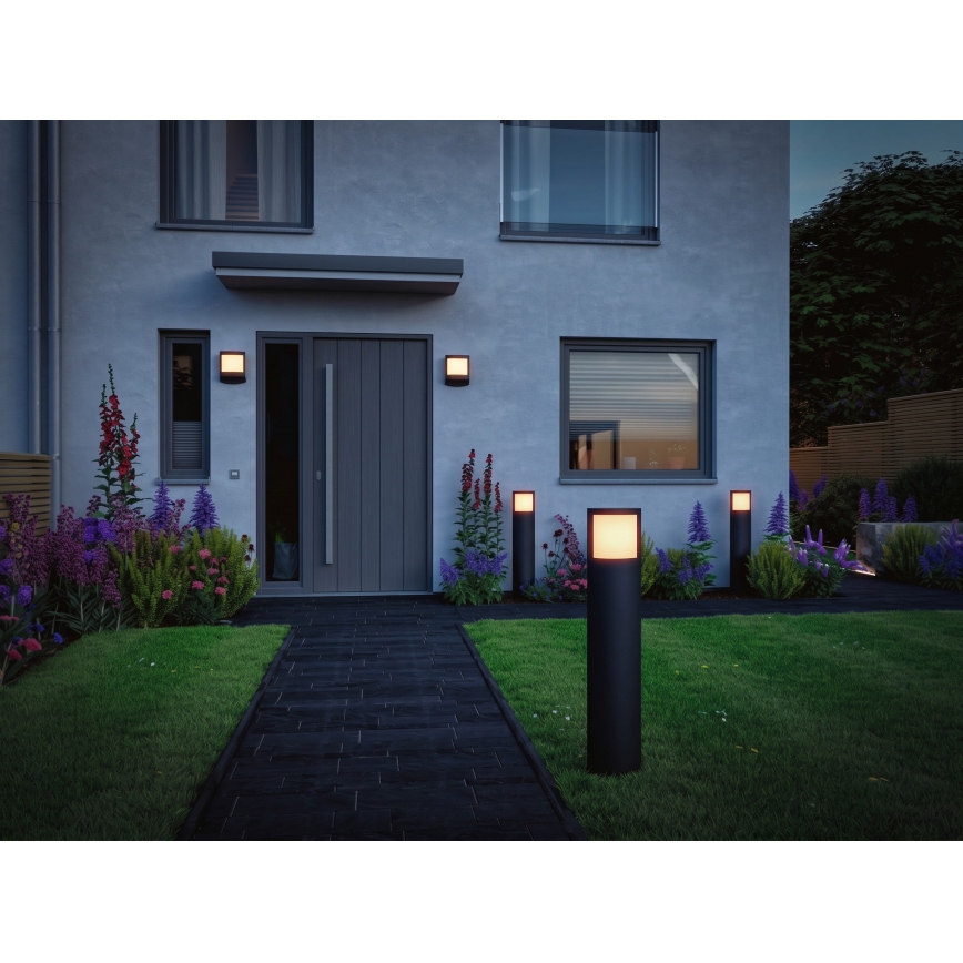 Paulmann 94514 - LED/8,5W IP44 Regulējama āra lampa ar kustības un sumrakuma sensoru PADEA 230V antracīts