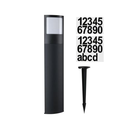 Paulmann 94515 - LED/8,5W IP44 Regulējama āra lampa antracīta krāsā ar kustības un krēslas sensoru PADEA 230V