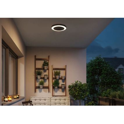 Paulmann 94526 - LED/14W IP44 Āra griestu lampa ar sensoru CIRCULA 230V