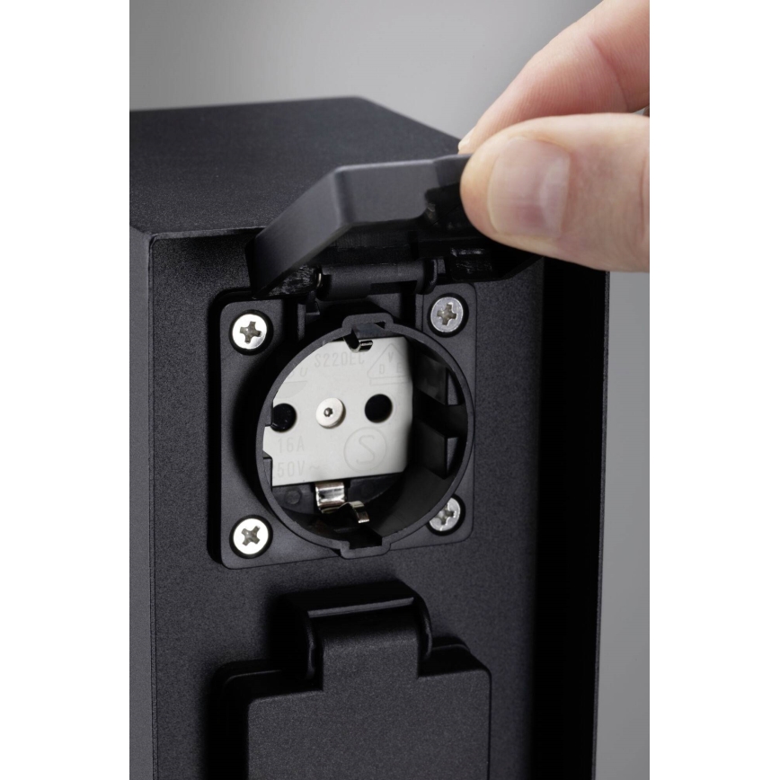Paulmann 94657 - Āra kontakligdzdu kolonna RIO 2Z SCHUKO 230V IP44