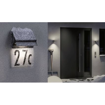 Paulmann 94694 - LED/0,2W IP44 Saules enerģijas mājas numurs NEDA 3,7V 1800 mAh