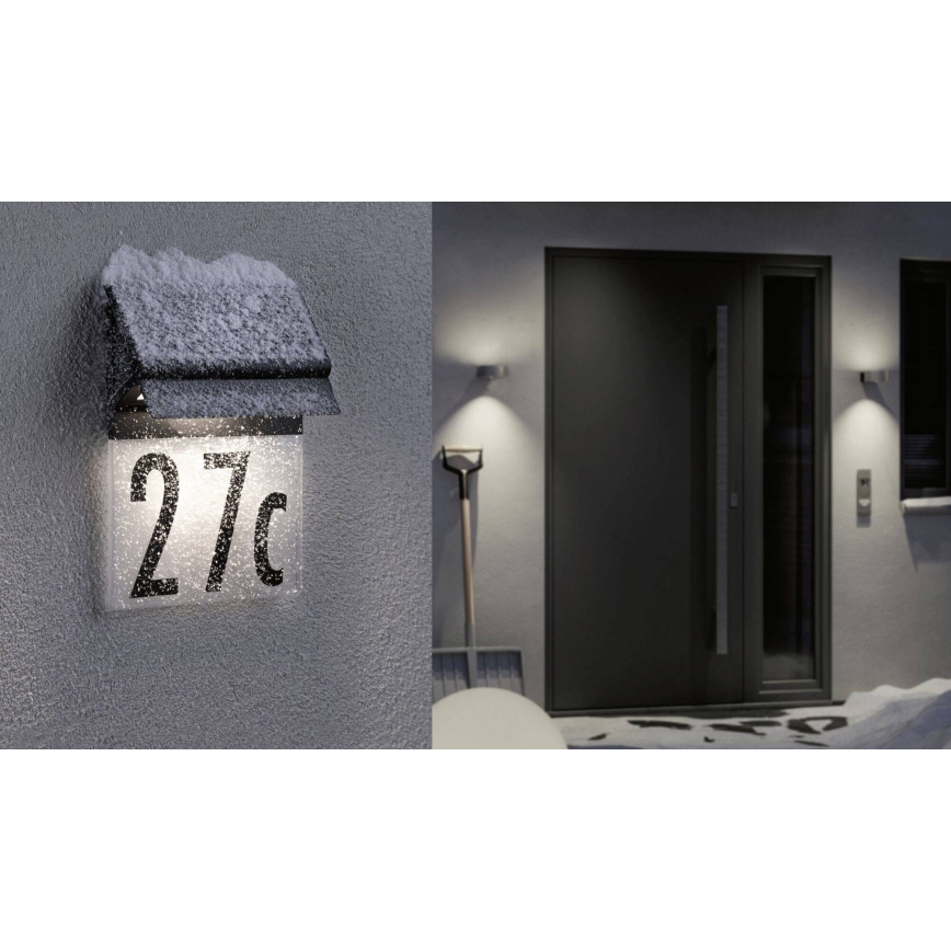 Paulmann 94694 - LED/0,2W IP44 Saules enerģijas mājas numurs NEDA 3,7V 1800 mAh