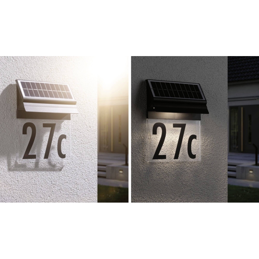 Paulmann 94694 - LED/0,2W IP44 Saules enerģijas mājas numurs NEDA 3,7V 1800 mAh