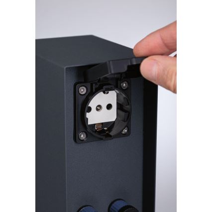 Paulmann 94700 - Āra kontakligdzdu kolonna RIO 2Z SCHUKO 230V IP44