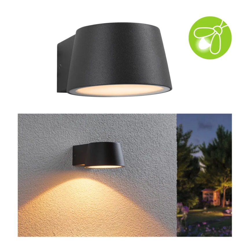 Paulmann 94713 - LED/6W IP44 Āra sienas lampa CAPERA 230V
