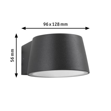 Paulmann 94713 - LED/6W IP44 Āra sienas lampa CAPERA 230V