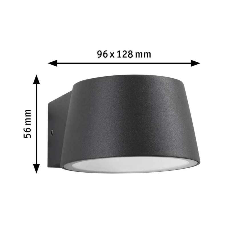 Paulmann 94713 - LED/6W IP44 Āra sienas lampa CAPERA 230V