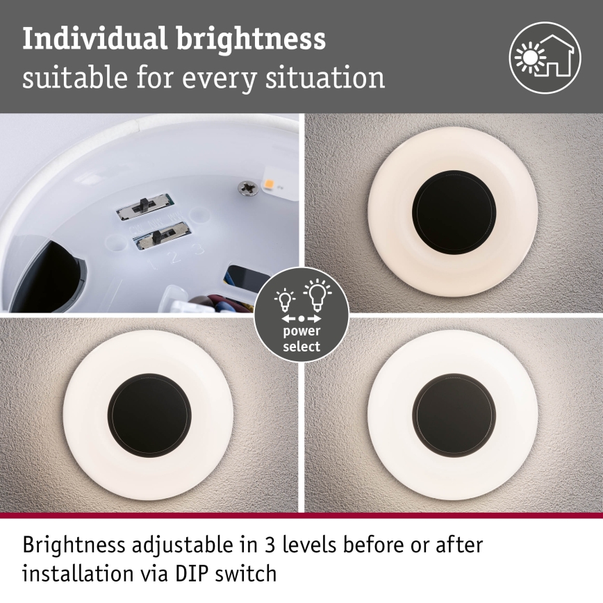 Paulmann 94955 - LED/20,5W IP65 Aptumšojams āra sienas gaismeklis AUREVA 230V 2200/3000/4000K antracīts