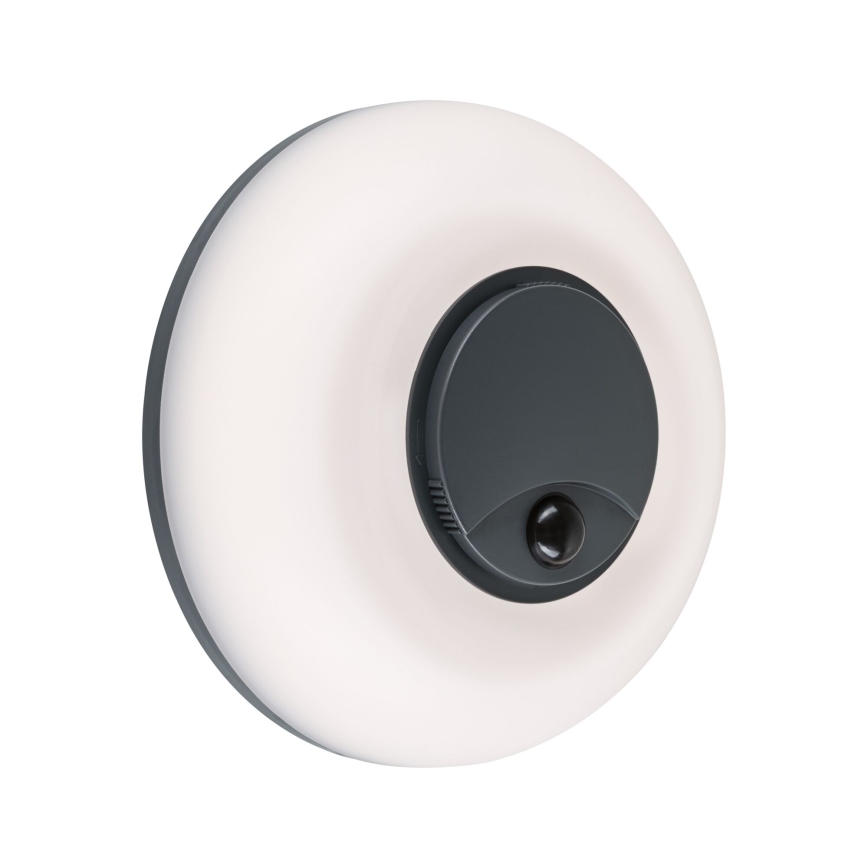 Paulmann 94956 - LED/20,5W IP65 Regulējams āra sienas gaismeklis ar kustības un krēslas sensoru AUREVA 230V 2200/3000/4000K antracīts