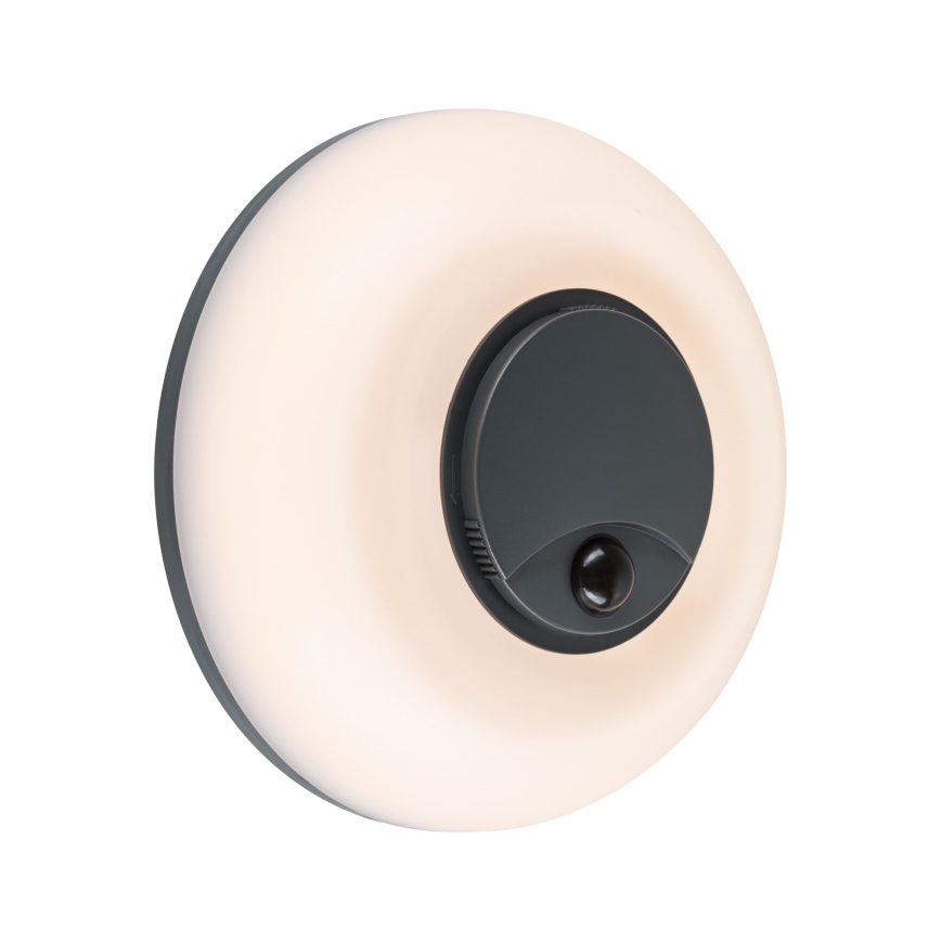 Paulmann 94956 - LED/20,5W IP65 Regulējams āra sienas gaismeklis ar kustības un krēslas sensoru AUREVA 230V 2200/3000/4000K antracīts