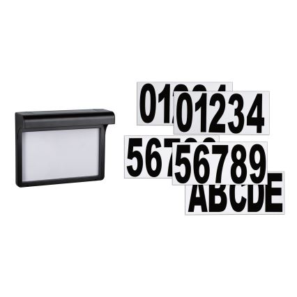 Paulmann 95388 - LED/0,05W IP44 Saules enerģijas mājas numurs ar sensoru DAYTON 4,8V
