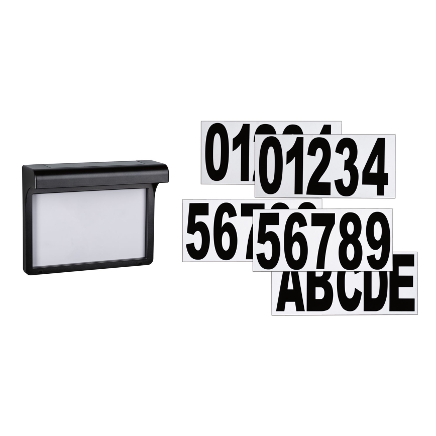 Paulmann 95388 - LED/0,05W IP44 Saules enerģijas mājas numurs ar sensoru DAYTON 4,8V