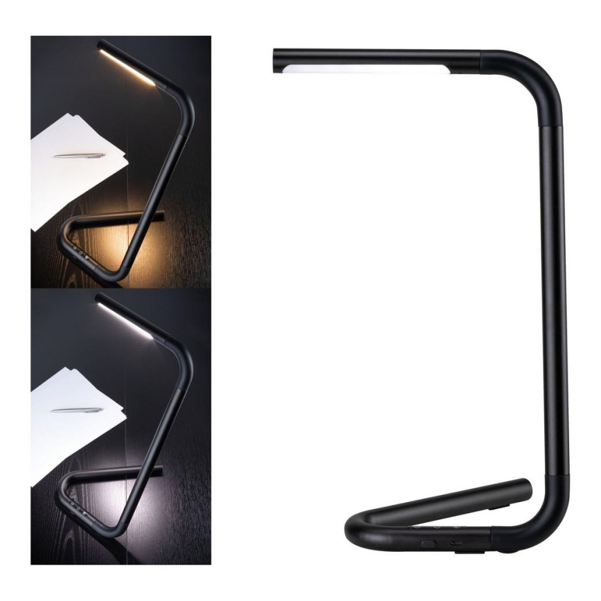 Paulmann 95424- LED/4,5W Aptumšojama skārienjūtīga galda lampa FLEXLINK 5V/USB 4400 mAh melna