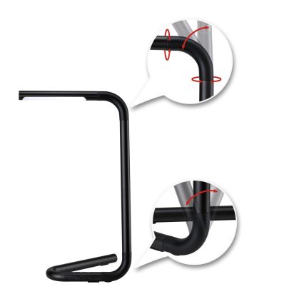 Paulmann 95424- LED/4,5W Aptumšojama skārienjūtīga galda lampa FLEXLINK 5V/USB 4400 mAh melna