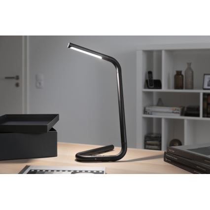 Paulmann 95424- LED/4,5W Aptumšojama skārienjūtīga galda lampa FLEXLINK 5V/USB 4400 mAh melna