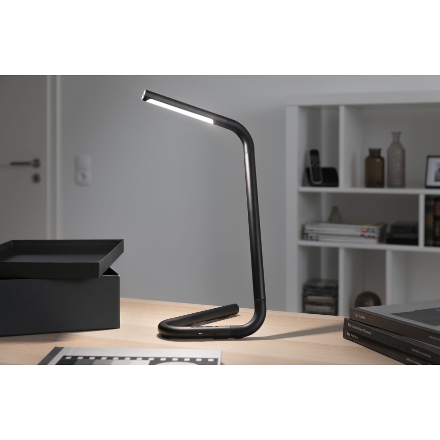 Paulmann 95424- LED/4,5W Aptumšojama skārienjūtīga galda lampa FLEXLINK 5V/USB 4400 mAh melna