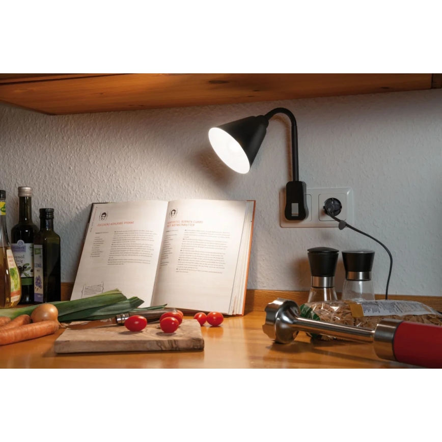 Paulmann 95427 - 1xE14/20W Elastīga sienas lampa JUNUS kontaktligzdai 230V