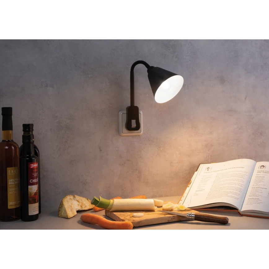 Paulmann 95427 - 1xE14/20W Elastīga sienas lampa JUNUS kontaktligzdai 230V