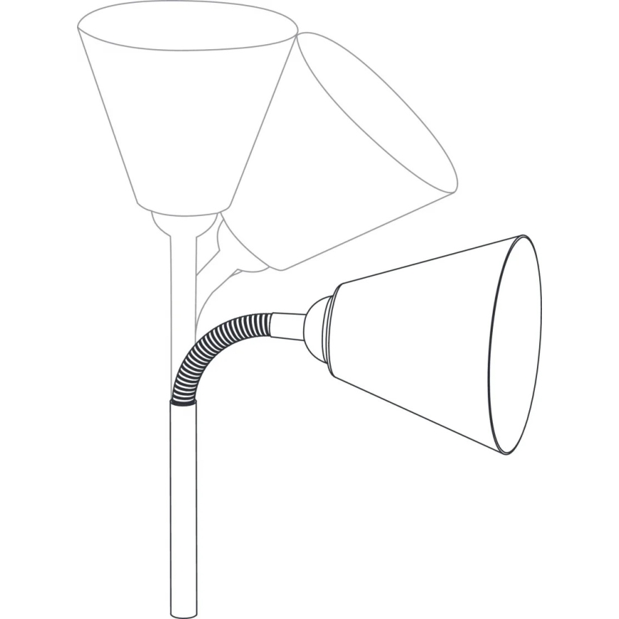 Paulmann 95427 - 1xE14/20W Elastīga sienas lampa JUNUS kontaktligzdai 230V