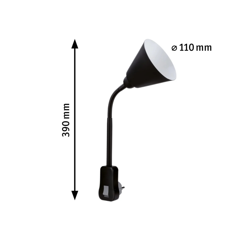 Paulmann 95427 - 1xE14/20W Elastīga sienas lampa JUNUS kontaktligzdai 230V
