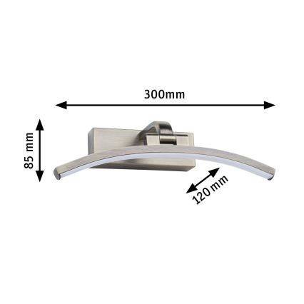 Paulmann 95559 - LED/6W BENTO gleznu gaismeklis, 230 V, 30 cm, misiņš