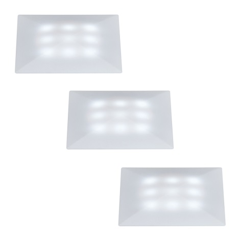Paulmann 98862 - KOMPLEKTS 3x LED piekaramo griestu gaismeklis QUADRO 3xLED/1W/230V IP67