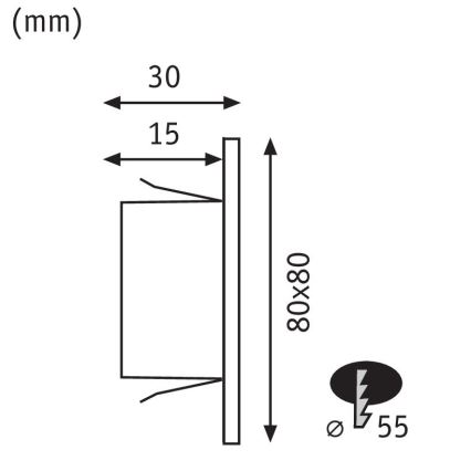 Paulmann 99495 - LED/1,2W Kāpņu telpas lampa EDGE 230V