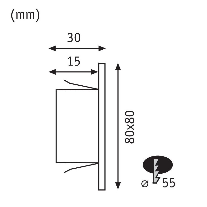 Paulmann 99495 - LED/1,2W Kāpņu telpas lampa EDGE 230V