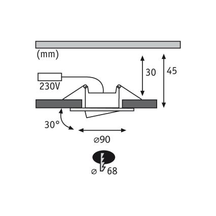 Paulmann 99933 - KOMPLEKTS 3x LED/5,2W IP65 Aptumšojama vannas istabas piekaramo griestu lampa 230V