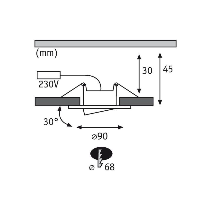 Paulmann 99933 - KOMPLEKTS 3x LED/5,2W IP65 Aptumšojama vannas istabas piekaramo griestu lampa 230V