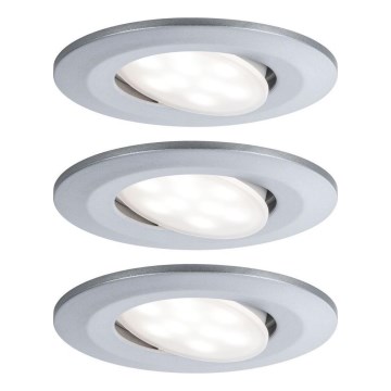 Paulmann 99933 - KOMPLEKTS 3x LED/5,2W IP65 Regulējama vannas istabas iebūvējamā lampa 230V