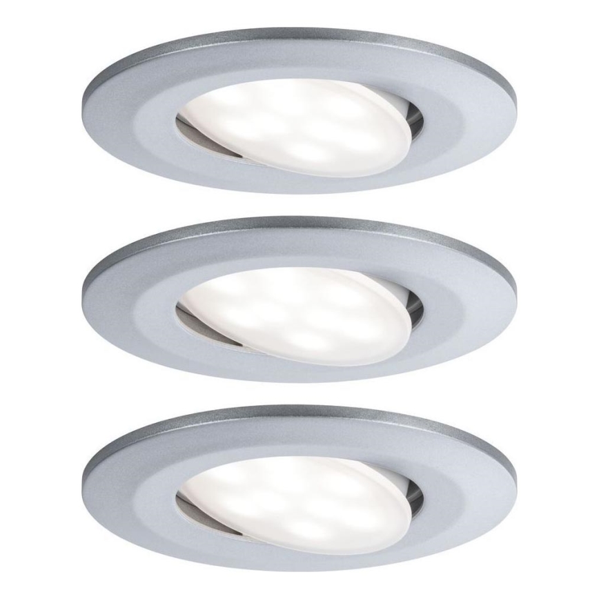 Paulmann 99933 - KOMPLEKTS 3x LED/5,2W IP65 Regulējama vannas istabas iebūvējamā lampa 230V