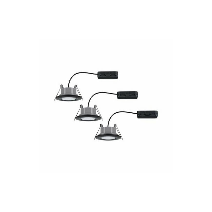 Paulmann 99991 - KOMPLEKTS 3xLED/6W IP65 Vannas istabas iegremdējama lampa CALLA 230V
